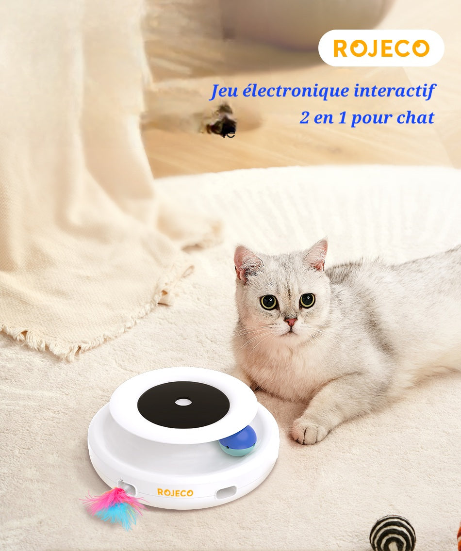 ROJECO 2 en 1 Jouets intelligents pour chat